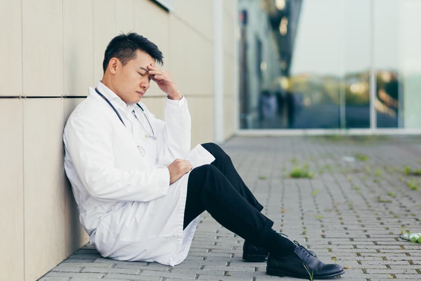 Exhausted physician